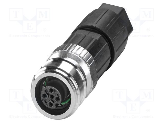 Connector: M12; plug; PIN: 4; 250V; straight; IP65; push-lock; A code