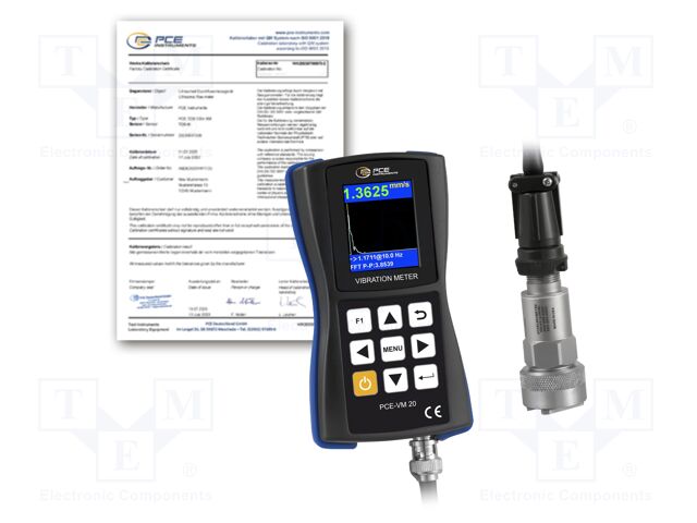 Vibrometer; 0÷2000um,0÷200m/s2; 132x33x70mm; Temp: -10÷55°C