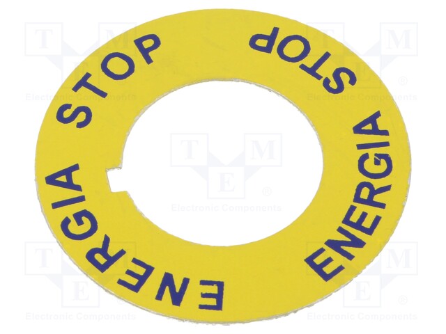 22mm; Man.series: ST22; Switch accessories: warning plate