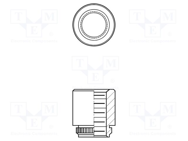 Screwed spacer sleeve; 4.75mm; Int.thread: UNC6-32; cylindrical