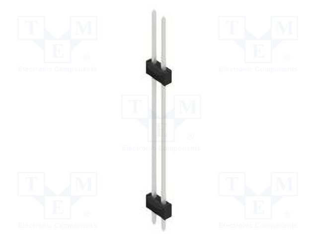 Connector: pin strips; pin header; male; PIN: 2; 2.54mm; THT; 2x1