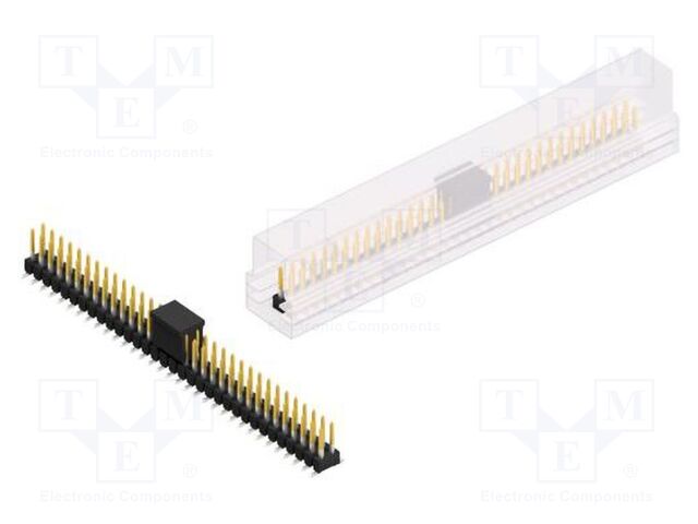 Connector: pin strips; pin header; male; PIN: 66; 2.54mm; SMT; 2x33
