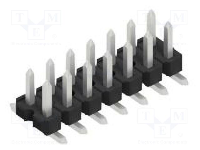 Connector: pin strips; pin header; male; PIN: 14; 2.54mm; SMT; 2x7