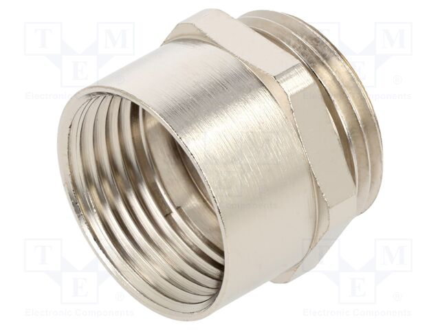 Thread adapter; Int.thread: PG13,5; Ext.thread: M20; brass