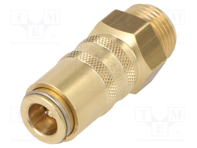 Quick connection coupling; 15bar; Thread: G 3/8" external