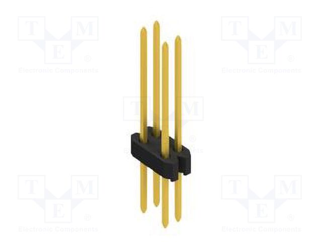 Connector: pin strips; pin header; male; PIN: 4; 1.27mm; THT; 2x2
