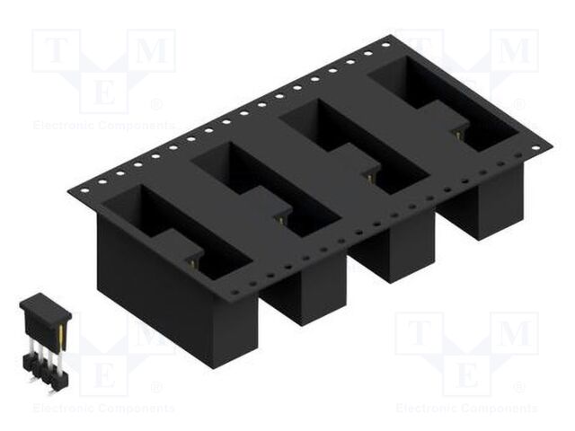 Connector: pin strips; pin header; male; PIN: 4; 2.54mm; SMT; 1x4