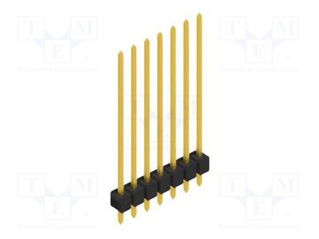 Connector: pin strips; pin header; male; PIN: 7; 2.54mm; THT; 1x7