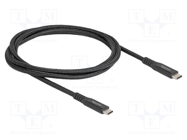 Cable; bidirectional; USB C plug,both sides; gold-plated; 1m