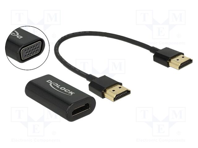 Adapter; High Speed; 0.15m; black; black