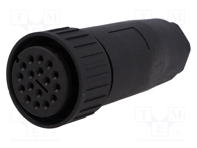 Connector: circular; plug; Series: CM; IP67; PIN: 17; female; 4A; 50V