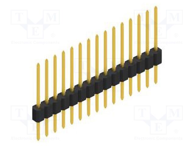 Connector: pin strips; pin header; male; PIN: 15; 1.27mm; THT; 1x15