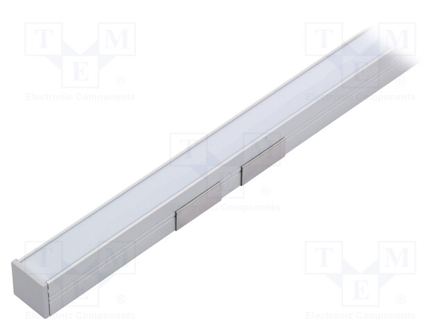 Profiles for LED modules; white; surface; natural; L: 1m; anodized