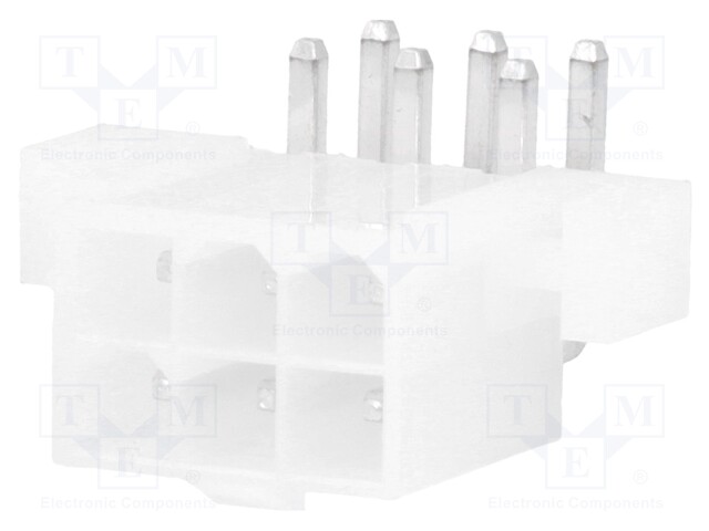 Socket; wire-board; male; MF42; 4.2mm; PIN: 6; THT; mounting holes