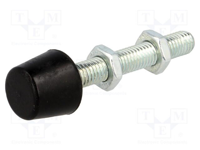 Clamping bolt; Thread: M8; Base dia: 16mm; Kind of tip: flat