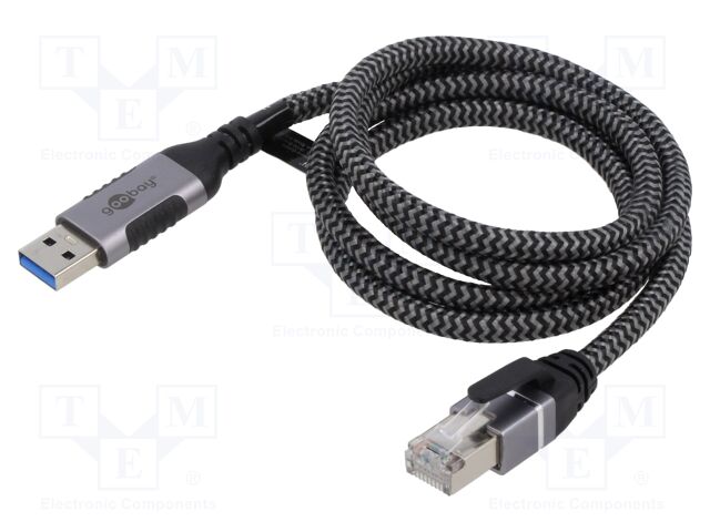 Cable; USB 3.0; RJ45 plug,USB A plug; 2m; 1Gbps; Øcable: 5.6mm