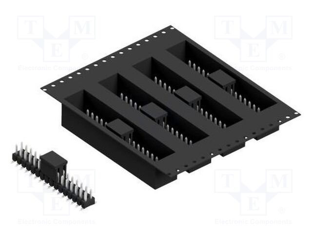 Connector: pin strips; pin header; male; PIN: 32; 2.54mm; SMT; 2x16