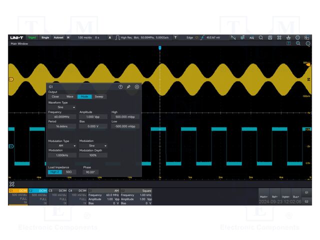 Test acces: expansion option; for oscilloscopes