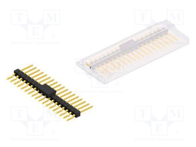 Connector: pin strips; pin header; male; PIN: 18; 2.54mm; SMT; 1x18