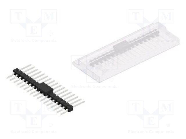 Connector: pin strips; pin header; male; PIN: 17; 2.54mm; SMT; 1x17