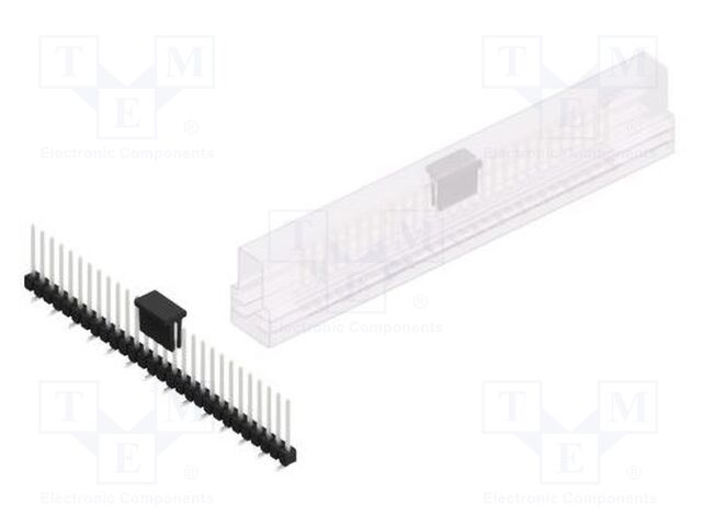 Connector: pin strips; pin header; male; PIN: 28; 2.54mm; SMT; 1x28