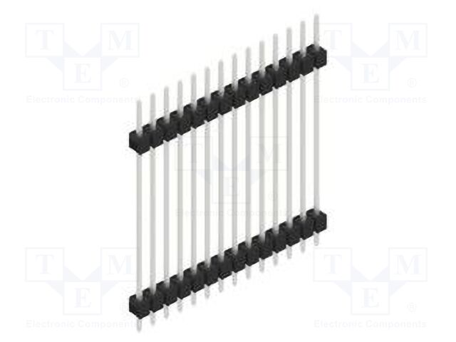 Connector: pin strips; pin header; male; PIN: 14; 2.54mm; THT; 1x14