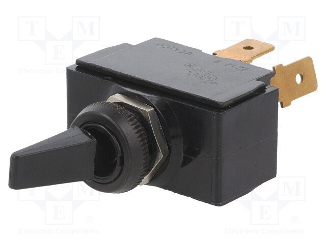 Switch: toggle; Pos: 2; SPST; OFF-ON; 25A/12VDC; -40÷105°C; on panel