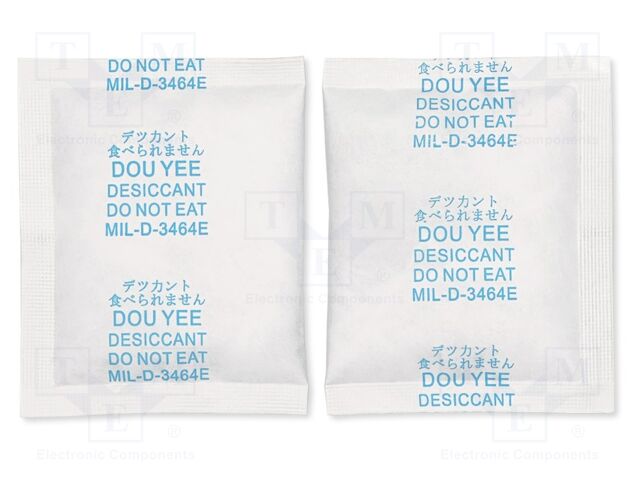 Desiccant; ESD; 70x60mm; 750pcs; MIL-D-3464 E; 10g