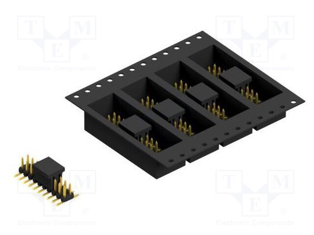Connector: pin strips; pin header; male; PIN: 20; 2mm; SMT; 2x10