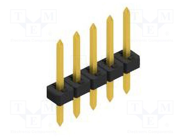 Connector: pin strips; pin header; male; PIN: 5; 2mm; THT; 1x5; 100V