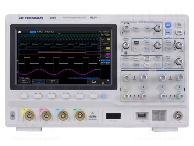 Oscilloscope: digital; Band: ≤300MHz; Channels: 4; 140Mpts/ch