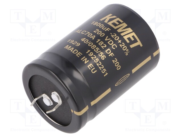 Capacitor: electrolytic; 1.8mF; 200VDC; ESR: 127mΩ; SNAP-IN; ±20%