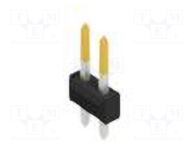 Connector: pin strips; pin header; male; PIN: 2; 2.54mm; THT; 2x1