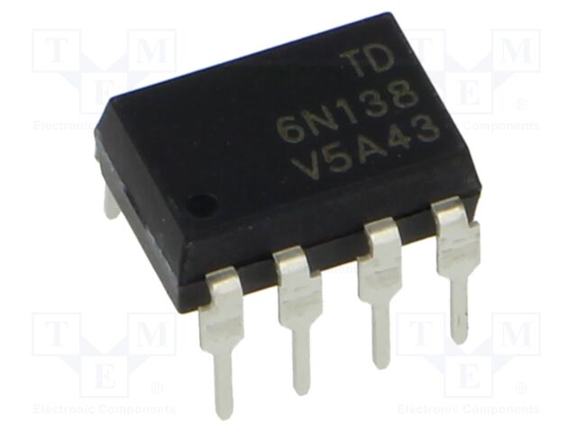 Optocoupler; THT; Ch: 1; OUT: Darlington; 5kV; DIP8; Colour: black