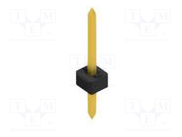 Connector: pin strips; pin header; male; PIN: 1; 2mm; THT; 1x1; 100V