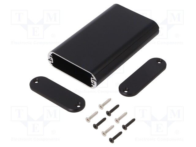 Enclosure: with panel; MXA; X: 57mm; Y: 96mm; Z: 18mm; aluminium