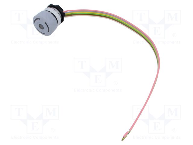 Switch: emergency stop; 22mm; Stabl.pos: 2; NC x2; grey; LED; IP65