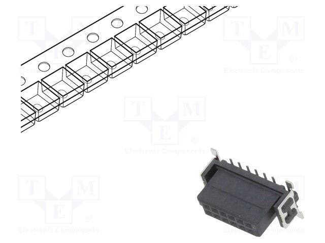 Connector: PCB to PCB; female; PIN: 12; 1.27mm; -55÷125°C; UL94V-0