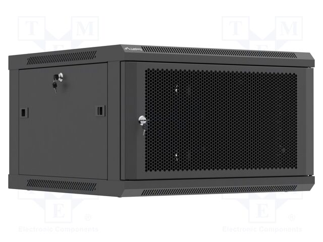 Enclosure: rack cabinet; Standard: 19"; 6U; black; Z: 600mm; X: 600mm