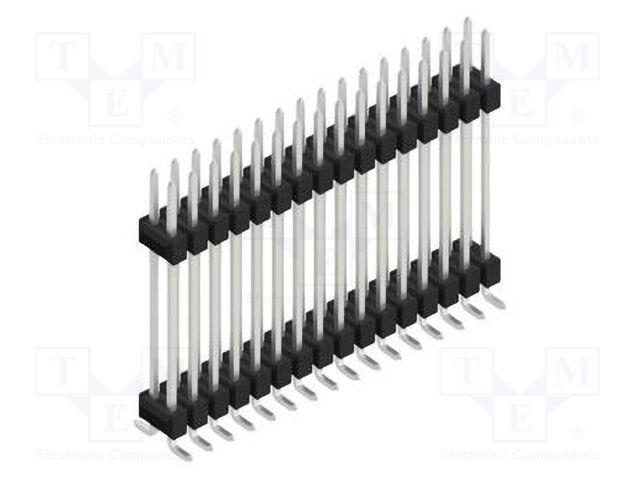 Connector: pin strips; pin header; male; PIN: 32; 2.54mm; SMT; 2x16