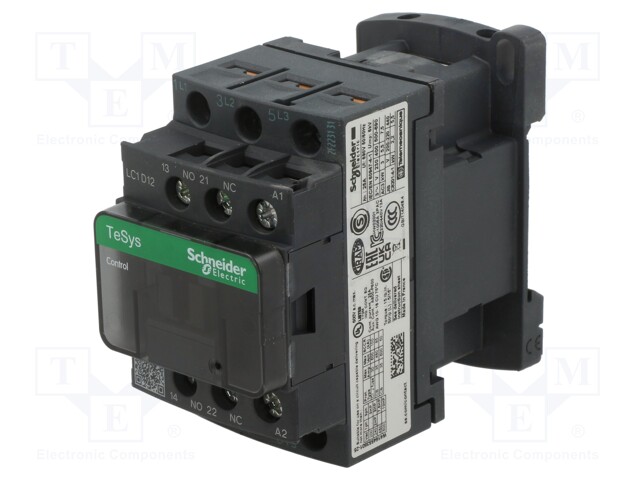 Contactor: 3-pole; NO x3; Auxiliary contacts: NO + NC; 48VDC; 12A