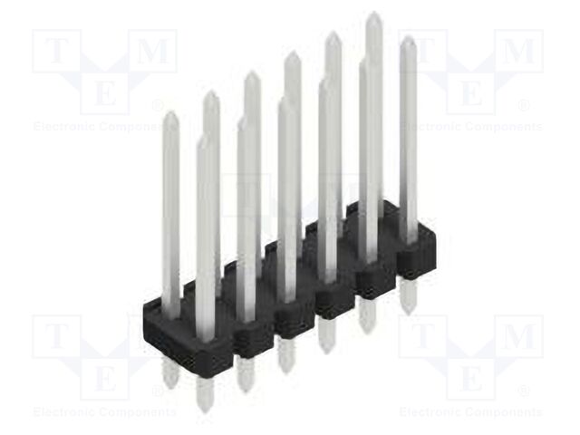 Connector: pin strips; pin header; male; PIN: 12; 2.54mm; THT; 2x6