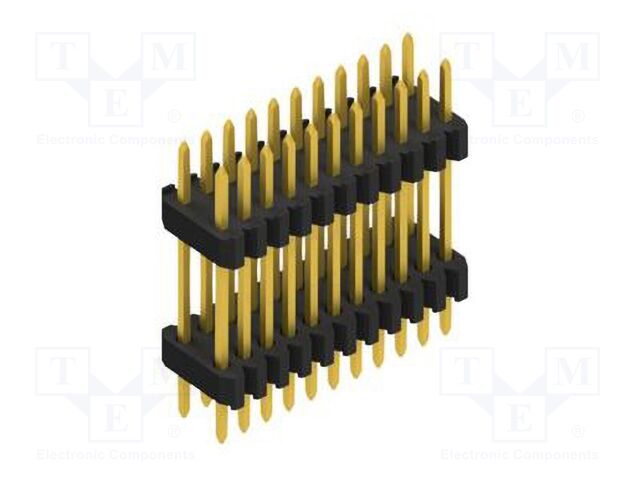 Connector: pin strips; pin header; male; PIN: 22; 1.27mm; THT; 2x11