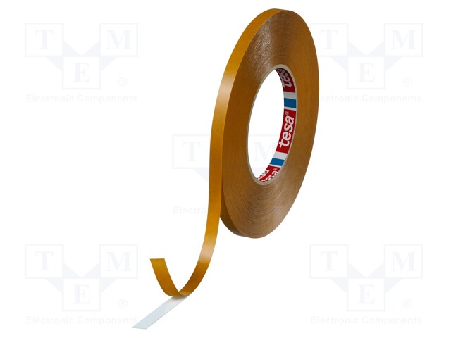 Tape: fixing; W: 9mm; L: 50m; D: 225um; V: double-sided; white; 60°C