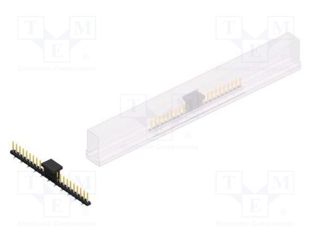 Connector: pin strips; pin header; male; PIN: 23; 2mm; SMT; 1x23