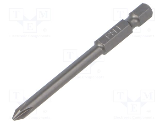 Screwdriver bit; Phillips; PH1; Overall len: 73mm