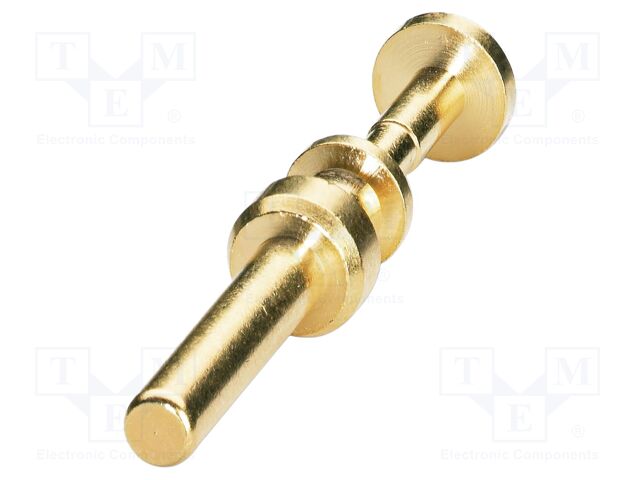 Contact; male; CuZn; gold-plated; crimped