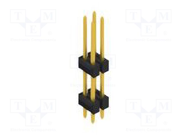 Connector: pin strips; pin header; male; PIN: 4; 2.54mm; THT; 2x2