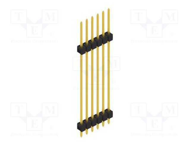 Connector: pin strips; pin header; male; PIN: 6; 2.54mm; THT; 1x6