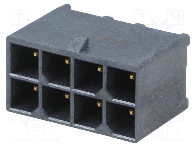 Socket; wire-board; male; Mega-Fit; 5.7mm; PIN: 8; Layout: 2x4; 23A